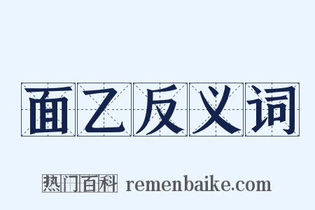面乙反义词是什么意思的图片